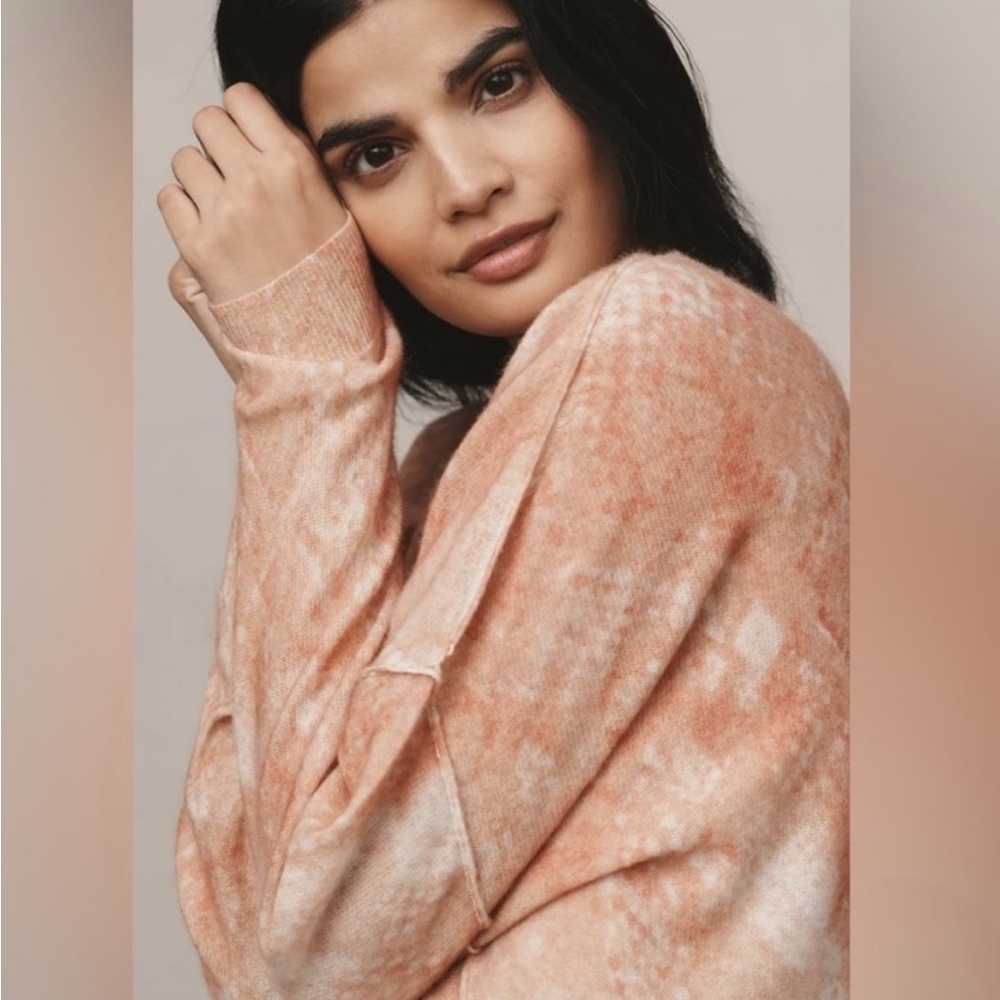 Anthropologie The Alani Cashmere Mock-Neck Sweater by Pilcro Neutral Size XL - Picture 3 of 9